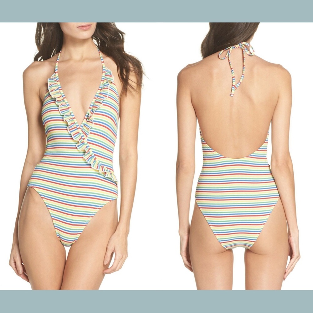NEW Solid & Striped The Nadine Stripe‎ One-Piece Swimsuit SZ Medium